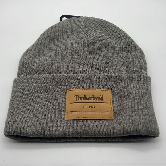 Timberland est 1973 logo patch winter casual beanie OSFM Unisex NWT - Picture 1 of 3